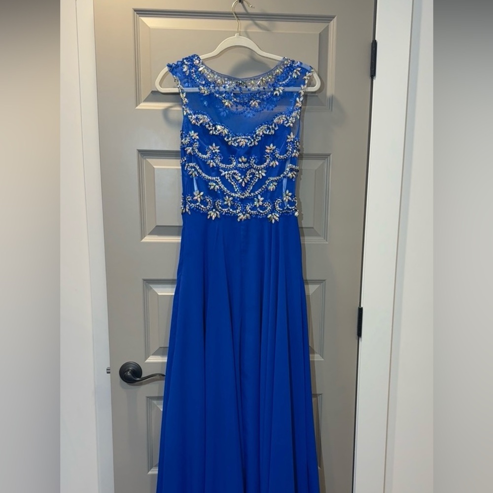 Panoply Royal Blue Beaded Prom Dress - Women’s 12 - Picture 4 of 6